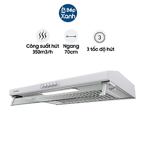 Máy Hút Mùi Classic Malloca H107W - Công Suất Hút 350 m3 h - Ngang 70cm