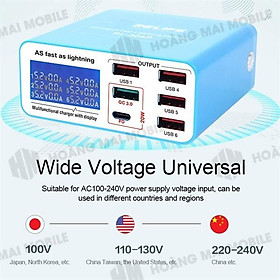 Mua Sạc báo dòng RELIFE RL-304P hỗ trợ sạc nhanh  sạc không dây (6 cổng)