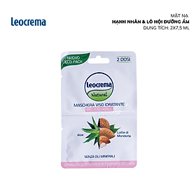 Mặt nạ Đất Sét Leocrema detox dưỡng da ẩm mịn trắng sáng 1 pack 2 gói 7ml