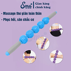 Gậy lăn massage giãn cơ Ema, con lăn 5 bóng massage thư giãn toàn thân tại nhà