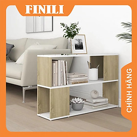Mua trang trí cạnh sofa kết hợp để sách thấp 2 tầng trăng kết hợp vân gỗ TFH37