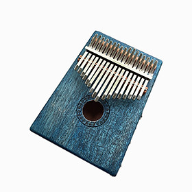 Đàn Kalimba Woim cao cấp 17 phím, Thumb Piano 17 keys - Gỗ vintage xanh dương