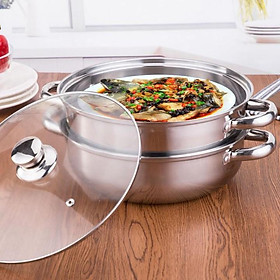 Mua Nồi hấp inox 2 tầng đa năng - Nồi Hấp 2 Tầng