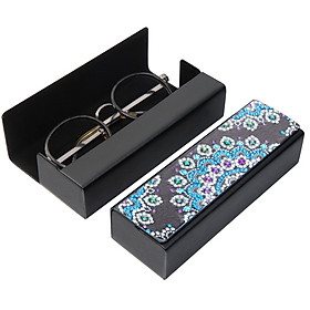Sunglass Case with Diamond Painting Leather Sunglass Storage Box Hard Shell DIY Special Shaped Rhinestone Glasses Case