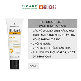 Kem Chống Nắng Heliocare Water Gel Sunscreen  360  SPF50 - 50ml