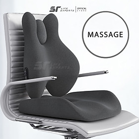 Mua Combo Đệm Mông Và Tựa Lưng Công Thái Học Tích Hợp Massage Chườm Nóng Gối Cao Su Non Giảm Đau Cột Sống Lưng - Sairui