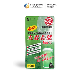 Bột lúa mạch non Young Barley Grass FINE JAPAN bổ sung chất xơ và Vitamin gói 100gr/330gr