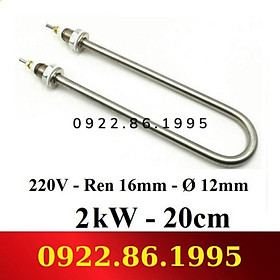2kW - 220V - U ĐƠN ĐIỆN TRỞ ĐUN NƯỚC, NẤU CHÁO,THANH NHIỆT NỒI PHỞ hàng nhập0