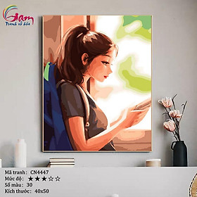 Tranh sơn dầu số hoá tự tô màu Gam CN4447 40x50cm căng sẵn khung