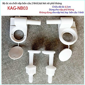 Mua Chân ốc chốt nhựa nắp bồn cầu  Ốc và chốt nắp bồn cầu phổ thông  trọn bộ ốc chốt nắp bồn cầu Classic KAG-NB03
