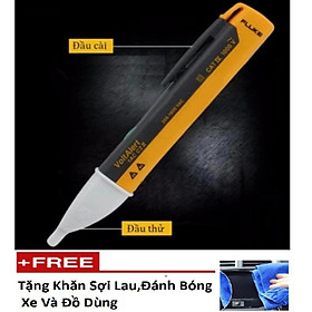 Bút thử điện điện tử xuyên tường, có đèn led thông minh+ tặng khăn lau đa năng- 206640-1206275