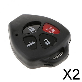 2xCar 4 Buttons Remote Key Cover Case Shell For Toyota Camry Highlander Vios