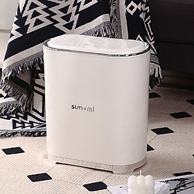Mua Thùng Đựng Rác Thông Minh Có Nắp Đậy - Thùng Rác Nhựa Nắp Nhấn Đóng Mở Chất Liệu Nhựa PP Cao Cấp Viền Mạ Bạc Sang Trọng  Dùng Cho Phòng Khách  Phòng Ngủ  Phòng Tắm  Nhà Bếp