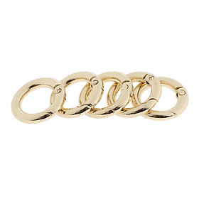 5 Miếng Kẽm Hợp Kim Tròn Khóa Lò Xo Snap Hook Keychain
