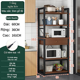 Tủ để đồ nhà bếp đa năng nhiều tầng kèm tủ và ngăn kéo tiện dụng phù hợp với mọi không gian - 5 tầng-ngăn kéo