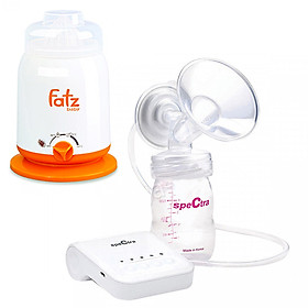 Combo Máy Hút Sữa điện đơn Spectra Q + Máy Hâm Sữa 4 chức năng FatzBaby FB3002SL