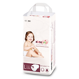 Bỉm tã dán ROSE BABY size L 42 miếng 9-14kg