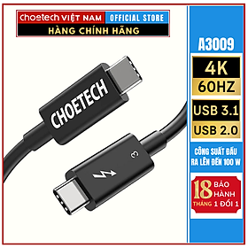 Mua Cáp USB Type C Thunderbolt 3 (0.8m/2.6ft) Hỗ Trợ Sạc PD 100W A3009 ( HÀNG CHÍNH HÃNG)