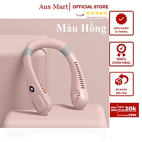 Quạt Mini Đeo Cổ Siêu Mát Cho Mẹ Và Bé Không Cánh Tích Điện 5 Cấp Độ Màn Hình Đèn Led Quạt Điều Hòa Mini Thiết Kế Gọn Nhẹ Dung Lượng Pin Lớn Thích Hợp Khi Cho Bé Đi Chơi Dã Ngoại