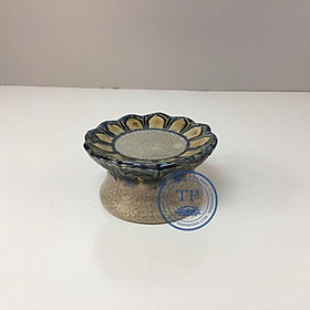 Mua Chân đế đựng nến thờ bằng sứ men rạn đắp nổi kh23753