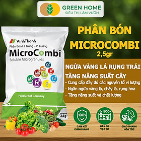 Phân Vi Lượng Micro Combi, GreenHome, Gói 2.5Gr, Cung Cấp Vi Lượng Thiết Yếu Cho Cây Trồng - MICRO COMBI 2.5GR
