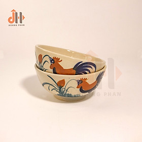 Mua  Bữa cơm Thuần Việt  Bộ 2 bát gốm dùng món khô họa tiết gà trống Nam Bộ