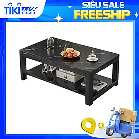 Mua Bàn Trà Gỗ Họa Tiết Cẩm Thạch  Bàn Sofa 2 Tầng Siêu Đẹp
