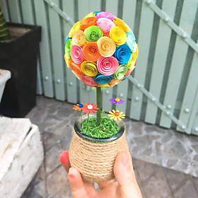 CHẬU HOA HÌNH TRÁI TIM / TRÒN BẰNG GIẤY