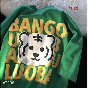 Áo thun chữ in hình chú sư tử cute nam nữ mặc đẹp