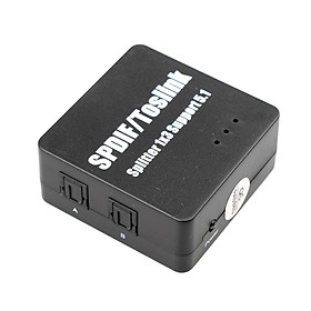 2-Port 1x3 SPDIF  Optical   Splitter Switcher 1 in 3 out