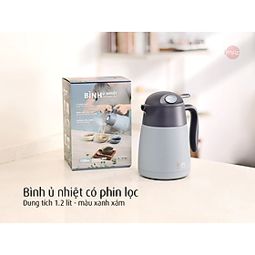 Mua Bình ủ nhiệt iMat có phin lọc 1200ml / 1500ml / 2000ml ruột bình  phin lọc Inox 304  nắp tay cầm nhựa ABS cao cấp