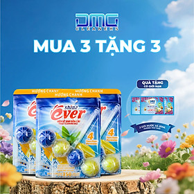 MUA 3 TẶNG 1: Combo 3 Viên Treo Bồn Cầu Evershine Hương Chanh TẶNG 3 Túi nước xả vải Maxpure hương Thư Thái