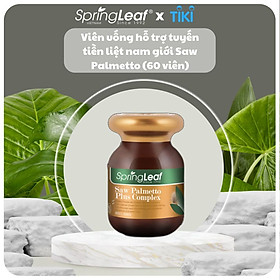 Hình ảnh Hỗ trợ tuyến tiền liệt, hỗ trợ sức khỏe nam giới Viên uống SpringLeaf Saw Palmetto Plus Complex 60 viên