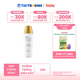 Kem chống nắng Skin Aqua dưỡng trắng, kiểm dầu, dùng hàng ngày dạng sữa Sunplay Skin Aqua Clear White Eco Việt Nam SPF50, PA++++ 25g