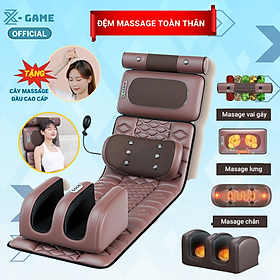 Đệm massage toàn thân thế hệ mới, Ghế massage phục hồi giảm đau nhức hỗ trợ tuần hoàn máu, Nệm mat xa tại nhà kèm massage chân