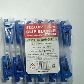 Kẹp đeo nhựa Stacom dùng kèm bảng tên PVC6702