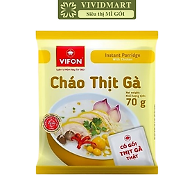 VIFON - Cháo Vifon 70g hương vị Thịt gà (có gói thịt gà thật), Vifon cháo gà Vifon, Cháo ăn liền Vifon (70g/gói)
