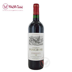Rượu Vang Đỏ Pháp Chateau Foncrose Bordeaux AOC Rouge Cabernet Sauvignon Merlot 2021