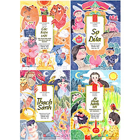 Combo Cổ tích Việt Nam - Vietnamese Fairy Tales : Cóc Kiện Trời + Sọ Dừa + Thạch Sanh + Ai Mua Hành Tôi (4 Cuốn)