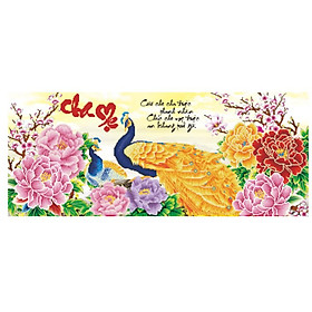 Tranh thêu chữ thập cầu cho Cha Mẹ -X8010