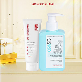 Combo 2 món SẮC NGỌC KHANG Sữa rửa mặt 100g + Dung dịch vệ sinh phụ nữ