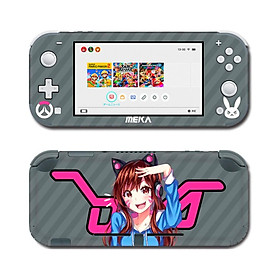 Skin decal dán Nintendo Switch Lite mẫu con mèo này dễ thương quá (nền xám đen) (dễ dán, đã cắt sẵn)