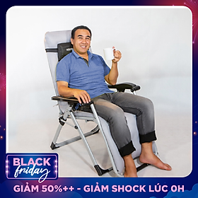 Ghế xếp thư giãn cao cấp HAKAWA HKG20T - Ghế xếp thông minh văn phòng - Trọng tải 300kg
