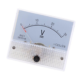 85C1 DC Rectangle Ammeter Amp Current Tester Analog Panel Voltmeter