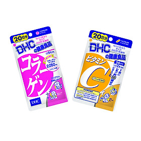 Combo Viên uống DHC Làm sáng và Đẹp da (Collagen & VitC)