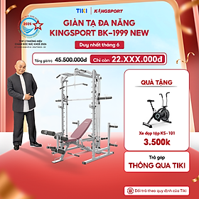 [Miễn phí lắp đặt] Giàn tạ đa năng KINGSPORT BK-1999 New, khung sườn chắc chắn, 15 bài tập chuyên nghiệp
