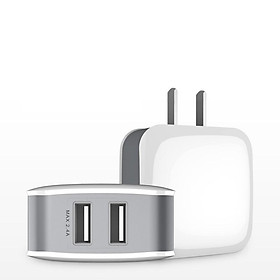 Mua Cốc sạc chuôi dẹt 2 cổng sạc nhanh 2.4A Max - Củ sạc nhanh Baseus Letour Dual USB (CN) - Hàng Chính Hãng