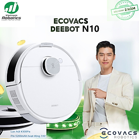 Robot hút bụi lau nhà Ecovacs Deebot N10 New - Trắng Bản Quốc tế