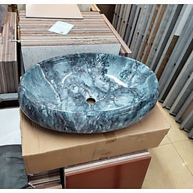 Mua CHẬU LAVABO ĐẶT BÀN ELIP VÂN ĐÁ CAO CẤP