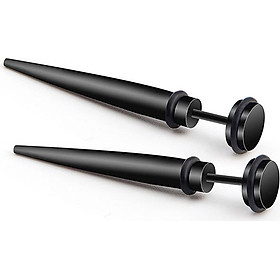 Bông tai đinh dài 6mm BT02 (Màu Đen) - 2 chiếc